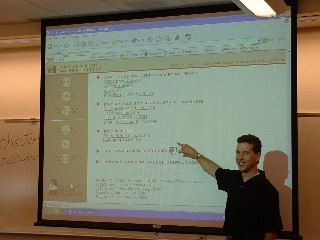 Dale Vidmar teaching a class