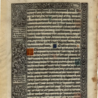 Image of illumintated manuscript from Special Collections